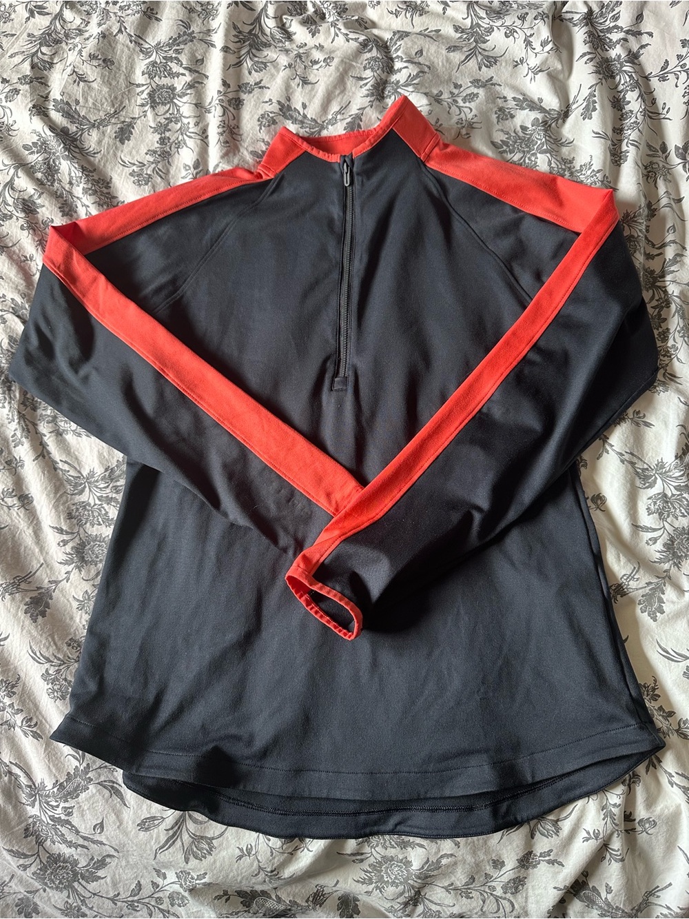 Under Armour Black Pullover with Red Yoke